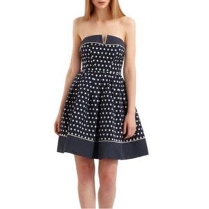Alexia Admor Chic Navy Polka Dot Strapless Dress